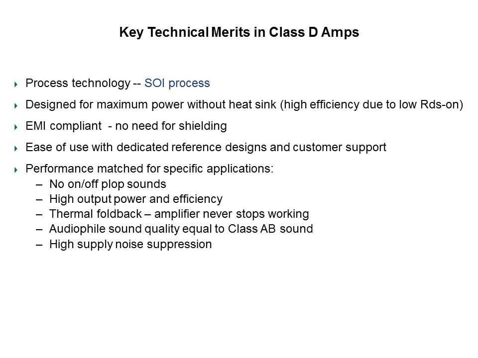 Class D Audio Amplifiers Slide 2