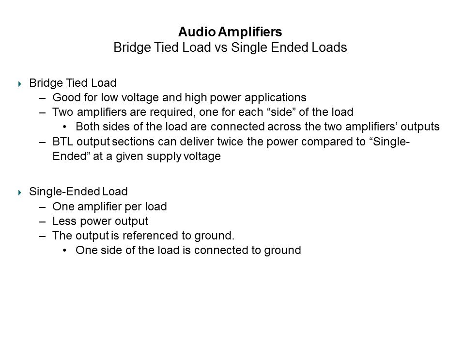 Class D Audio Amplifiers Slide 7