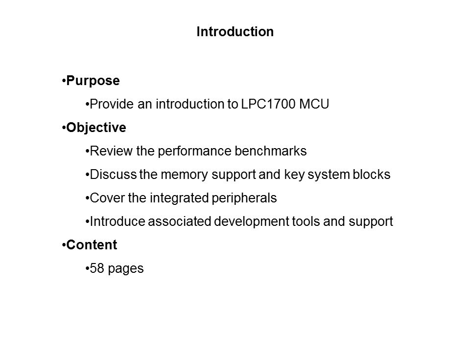 LPC1700 Microcontroller Slide 1