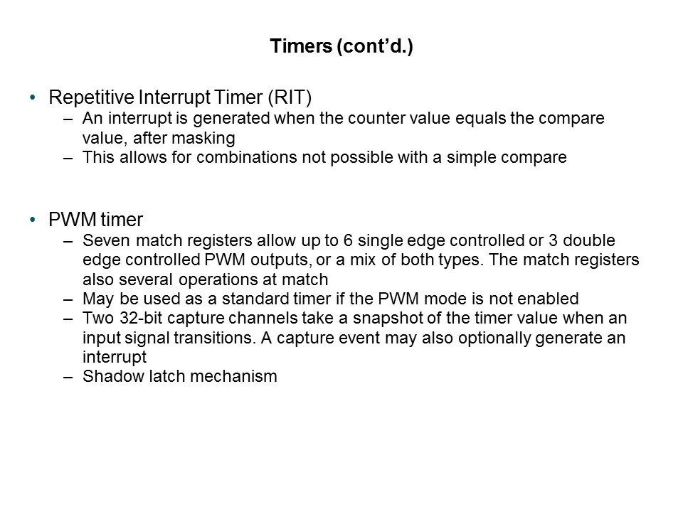 LPC1700 Microcontroller Slide 39