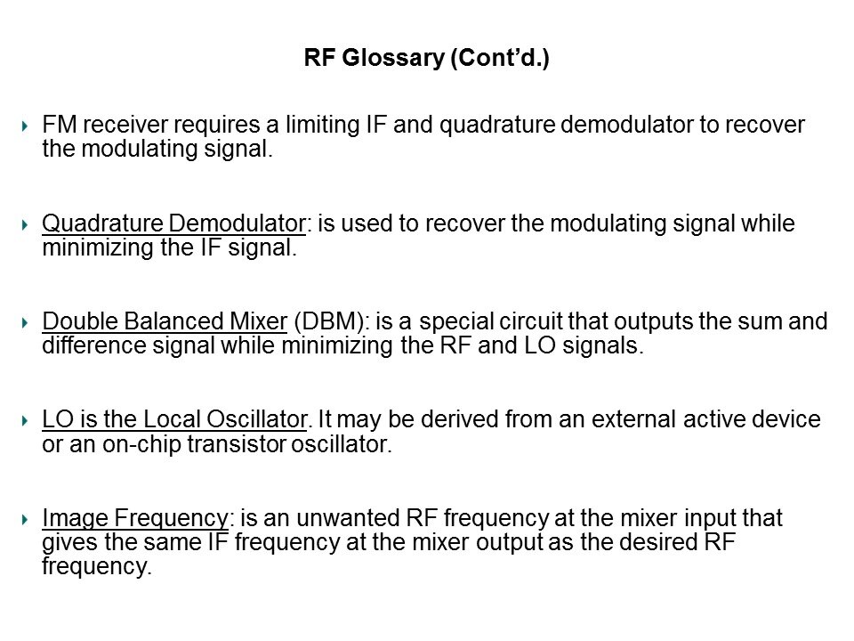 RF-IF Basics Slide 5
