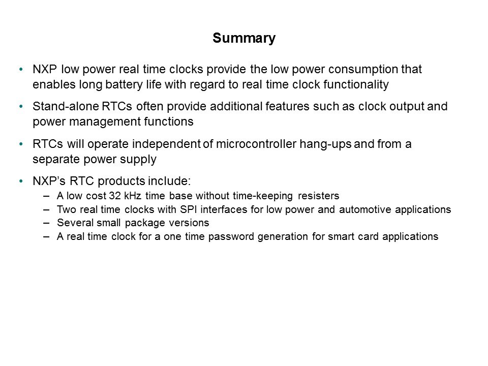 Real Time Clocks Slide 34