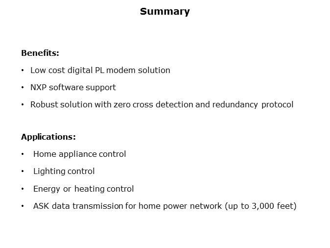 TDA5051 Power Line Modem Overview Slide 13