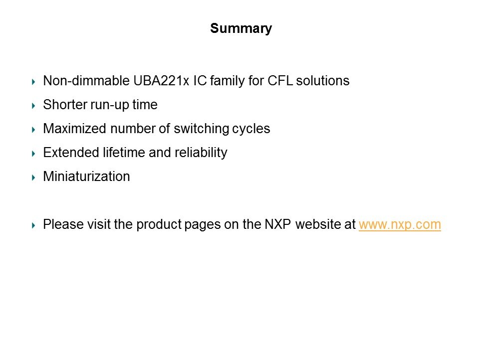 UBA22xx Power IC Family Slide 13