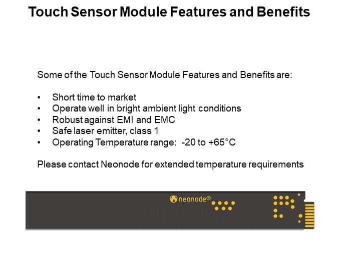 Touch Sensor Module Features and Benefits