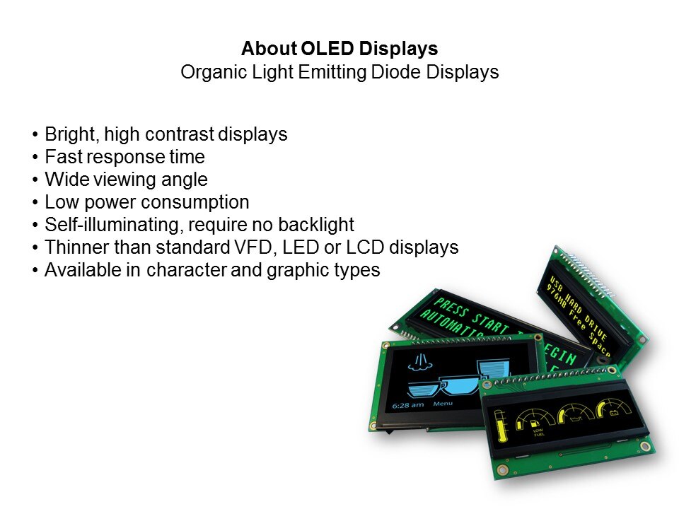 Character and Graphic OLED Displays Slide 2