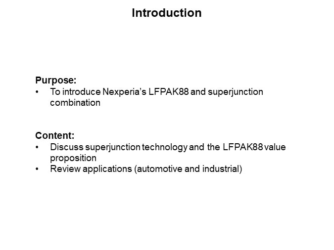 Image of Nexperia LFPAK88 MOSFETs - Introduction