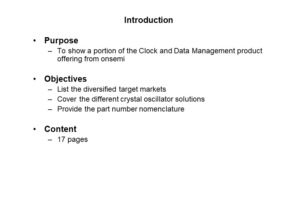 XO Replacement Overview Slide 1