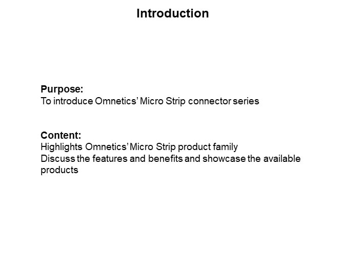 Image of Omnetics Micro Strip Connector Series - Introduction