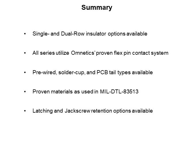 Image of Omnetics Micro Strip Connector Series - Summary