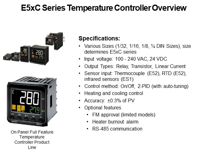 E5xC Series Temperature Controller Overview