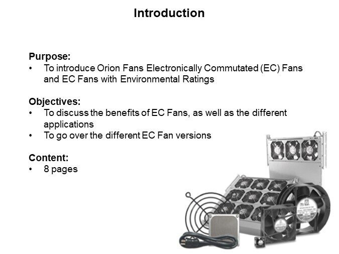Image of Orion Fans Electronically Commutated (EC) Fans - Slide1