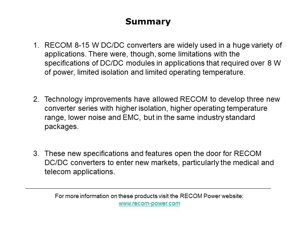 8-15 Watts DC/DC Converters Slide 11