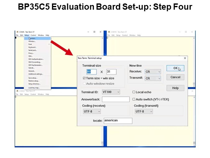 BP35C5 Evaluation Board Set-up: Step Four