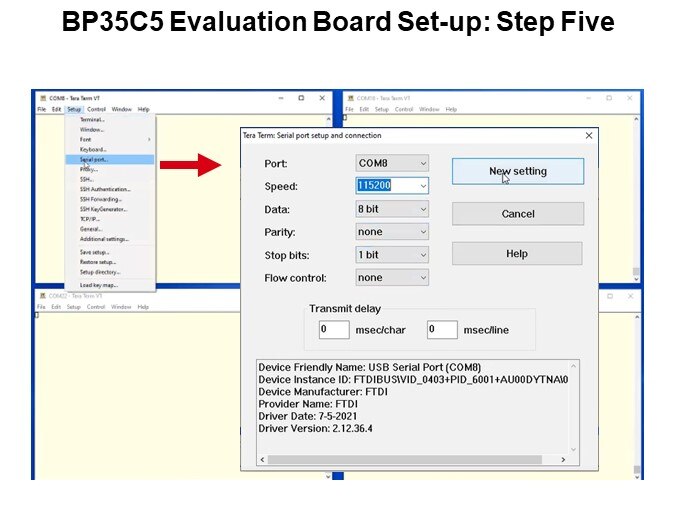 BP35C5 Evaluation Board Set-up: Step Five