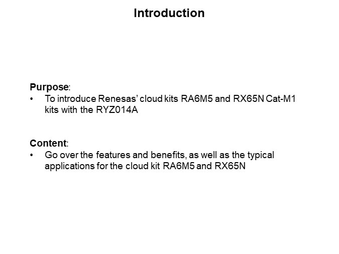 Image of Renesas CK-RA6M5/CK-RX65N Cat-M1 Cloud Kits with RYZ014A PMOD - Introduction