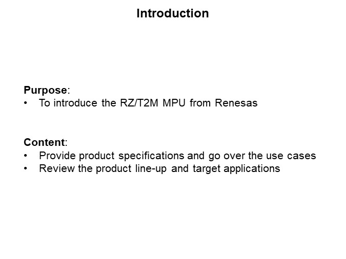 Image of Renesas RZ/T2M MPUs - Introduction