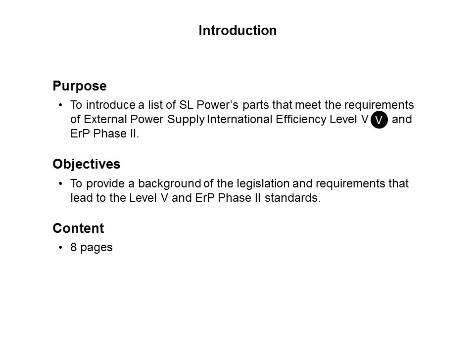 Level V and ErP Phase II Power Supplies Slide 1