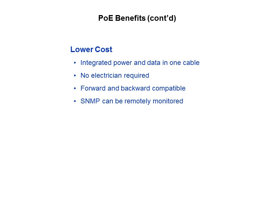 Power over Ethernet Slide 14