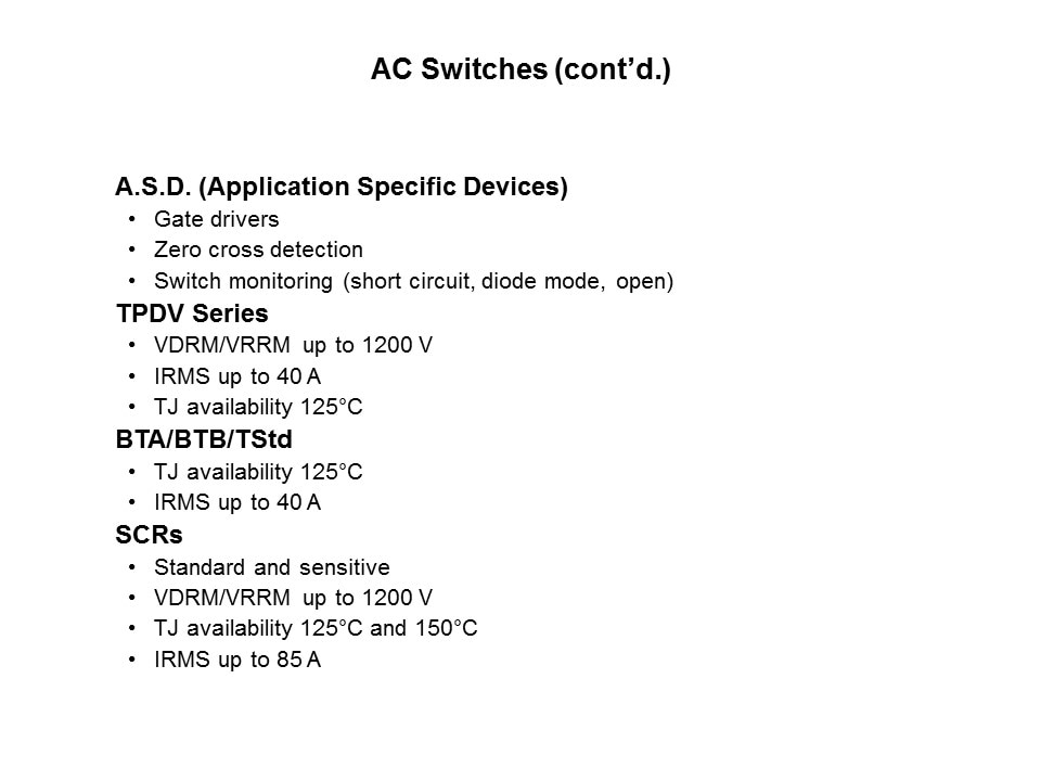 AC Switches Family - Part 1 Slide 3