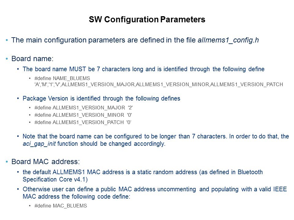 sw config para