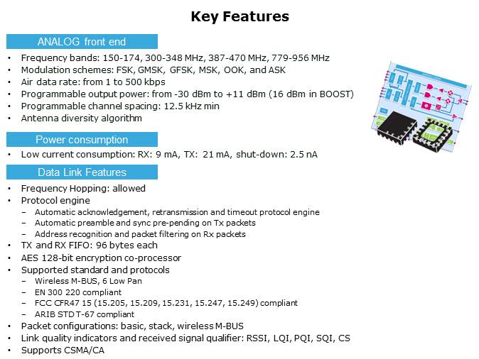 SPIRIT1 RF Transceiver Overview Slide 5