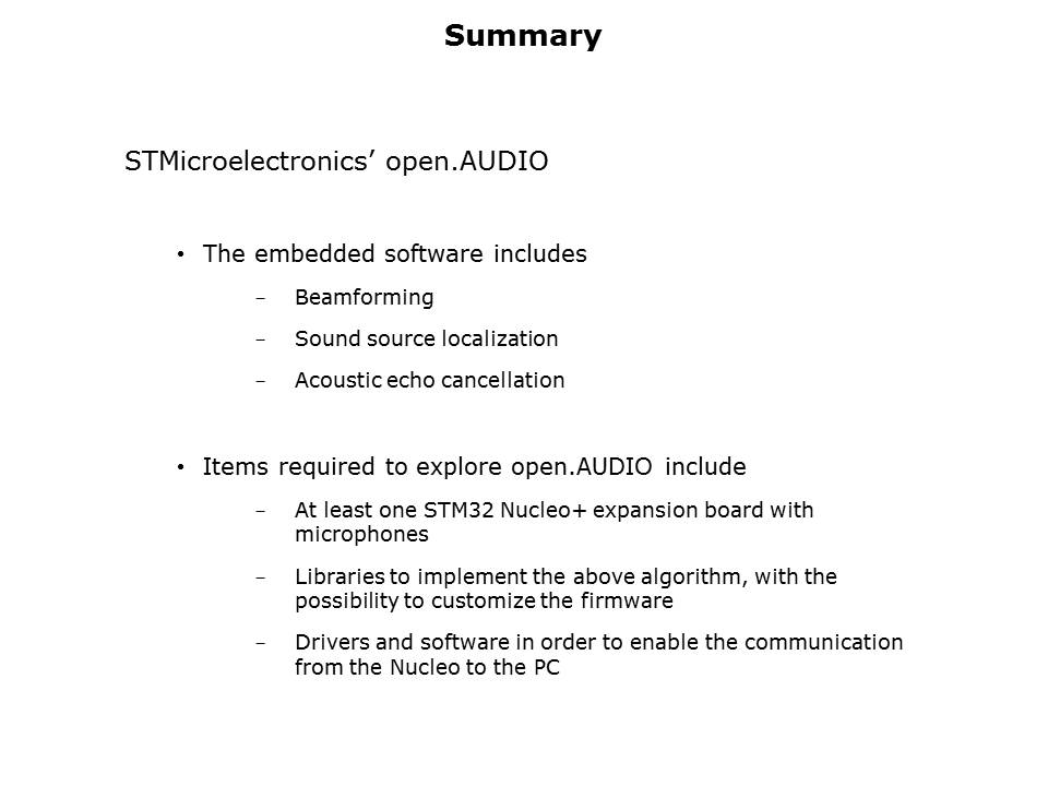 open.Audio Algorithms and Hardware Slide 13