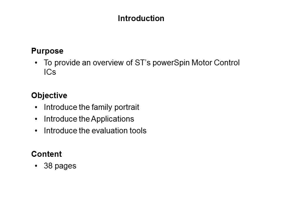 powerSPIN Motor Control ICs Slide 1