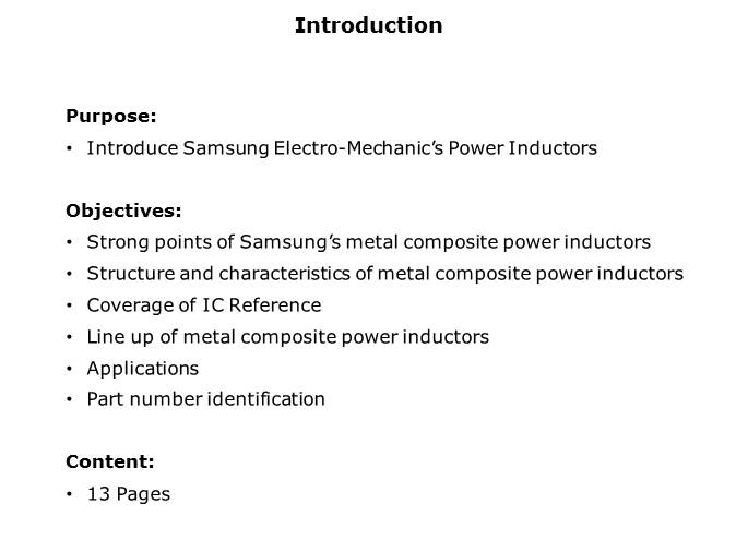 Metal Composite Power Inductors Slide 1