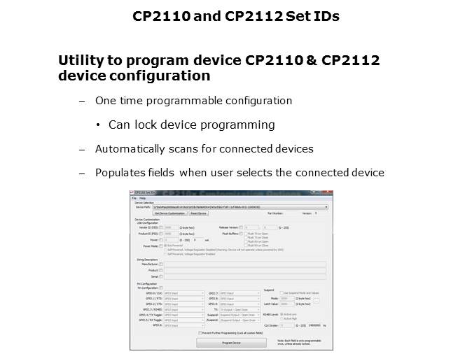 CP21xx USB Bridge Slide 25