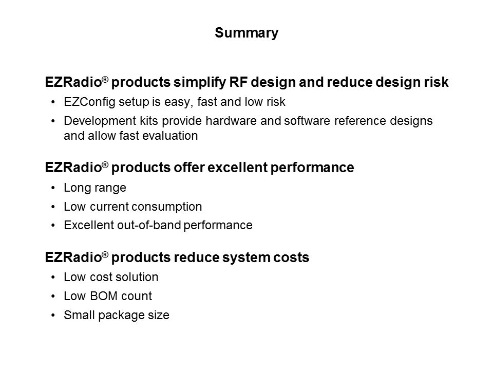 EZRadio Overview Slide 8