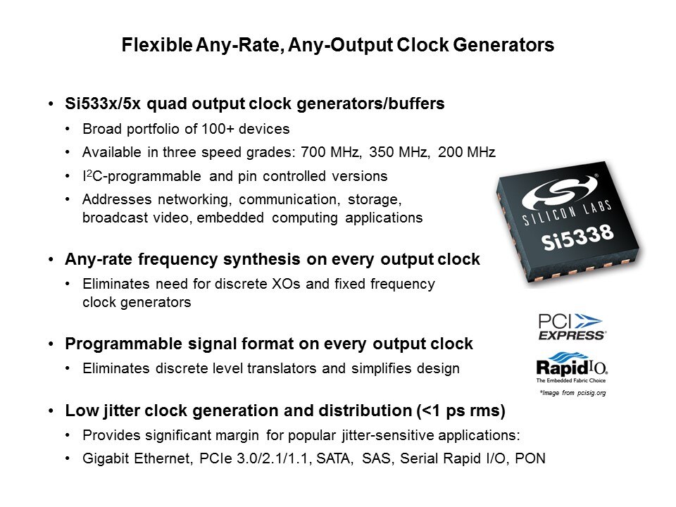 Si533x/5x Any-Rate Clock Generators and Clock Buffers Slide 2