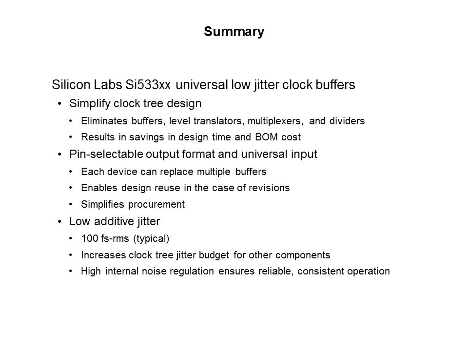 Si533xx Universal Low Jitter Clock Buffers/Translators Slide 9