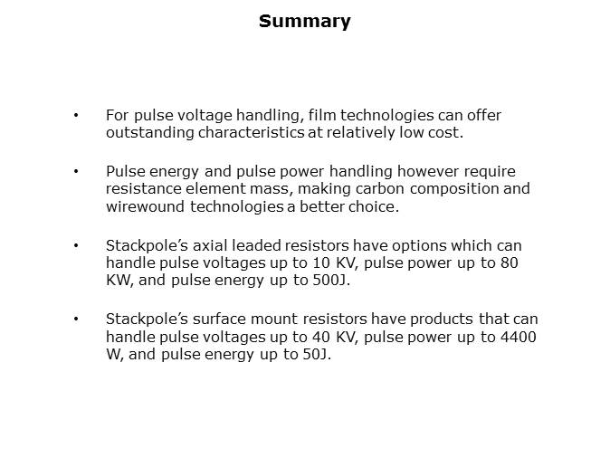 Pulse Handling Resistor Solutions Slide 19