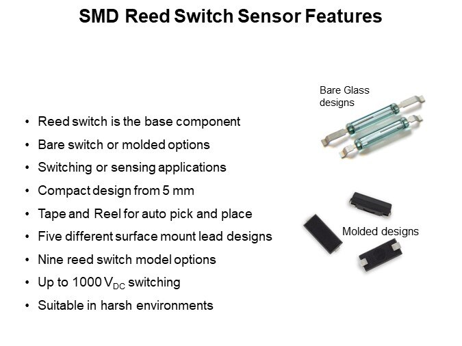 SMD Reed Switch Sensor Features