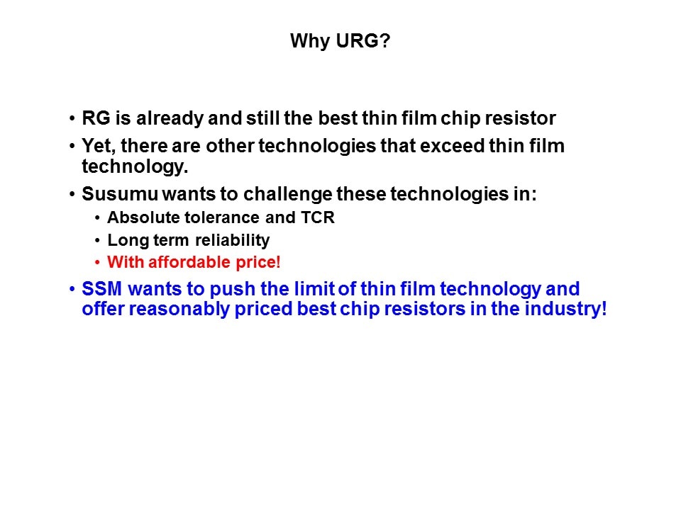 URG Thin Film Chip Resistor Slide 7