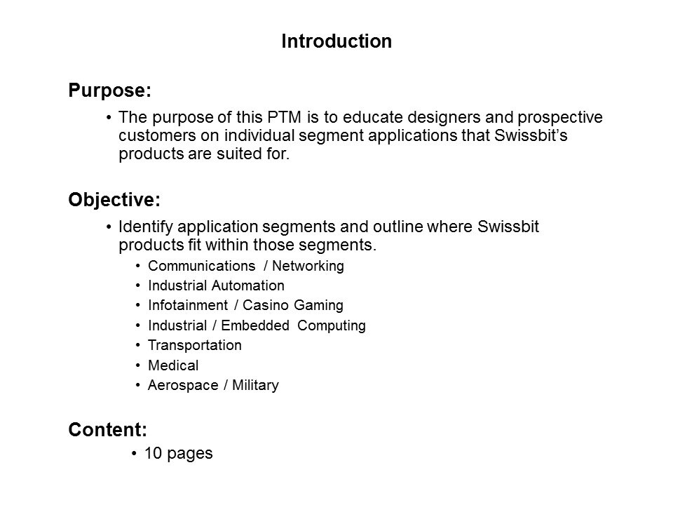 Product Application Slide 1
