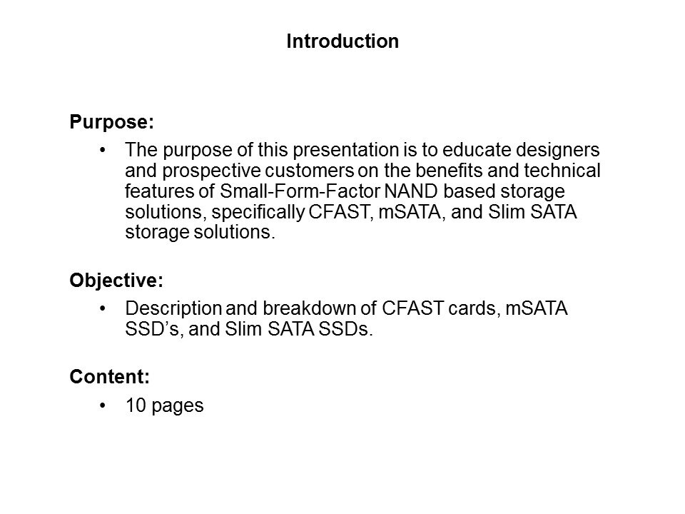 Small Form Factor SSDs Slide 1