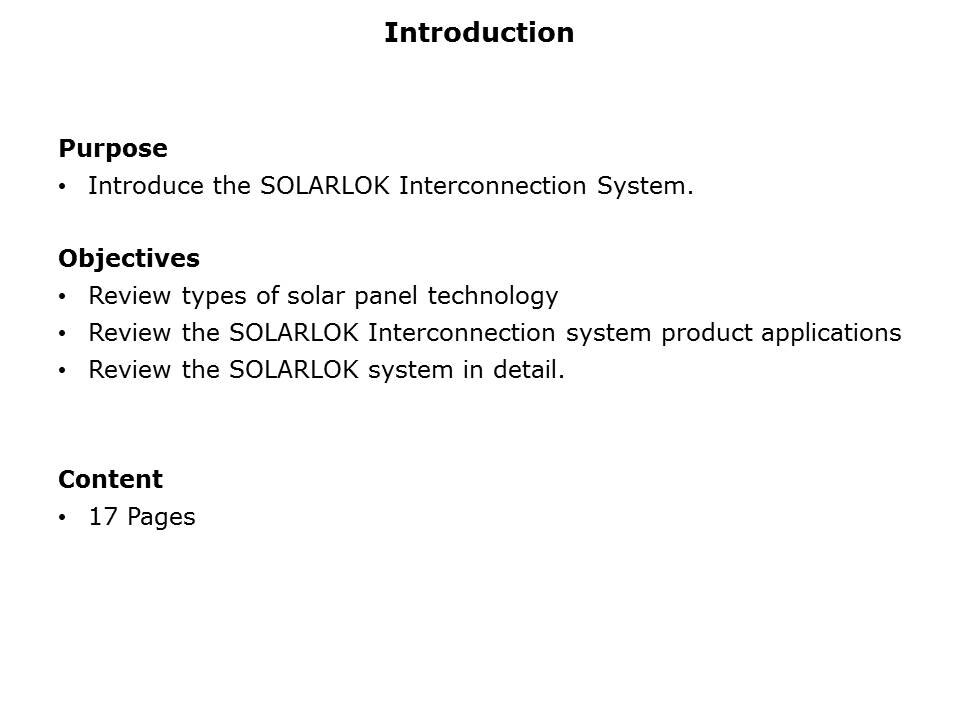 Solar Energy and SOLARLOK Slide 1