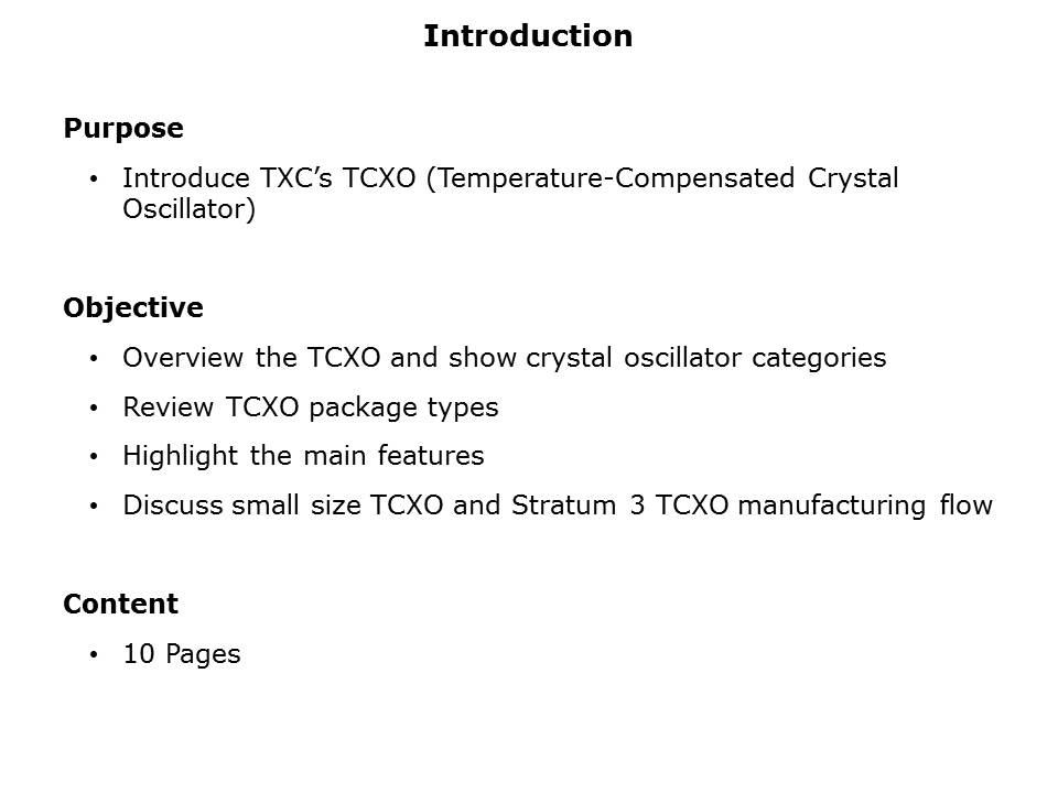 TCXO Overview Slide 1