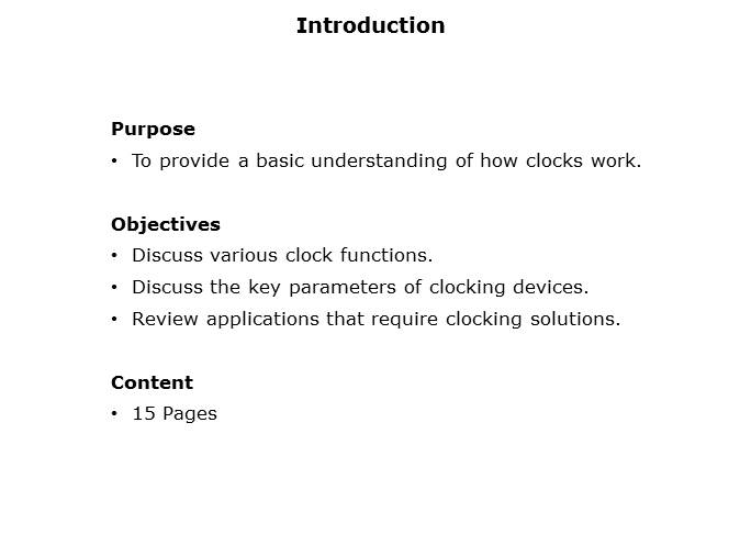 Clock Basics Slide 1