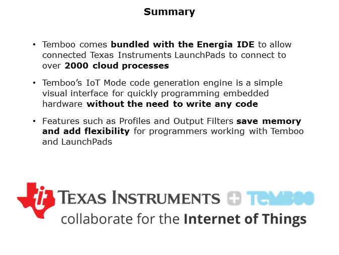 LaunchPad Temboo Integration Slide 10