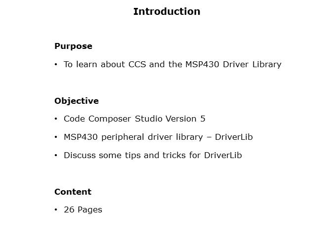 MSP430FR5969 LaunchPad Part 4 Slide 1