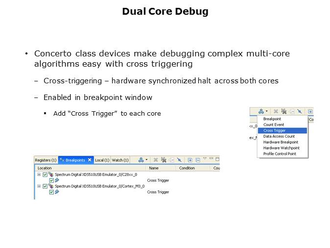 Code Composer Support for the Concerto Line Slide 13