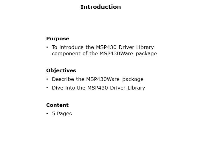 Driver Library Slide 1