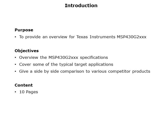 MSP430 Value Line Slide 1