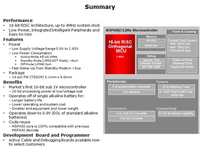 MSP430L092 Introduction Slide 37