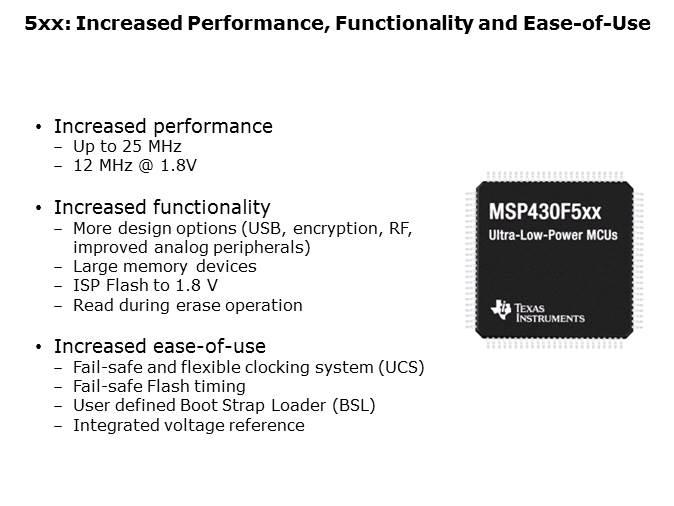 MSP430x5xx Overview Slide 5