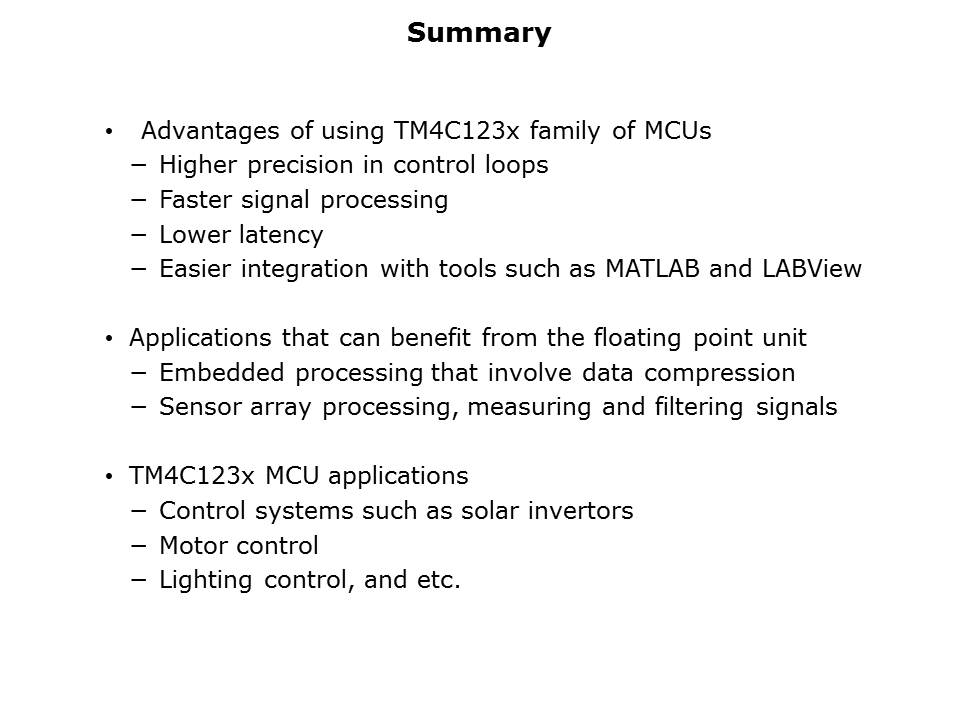 Tiva C TM4C123x FPU Slide 20