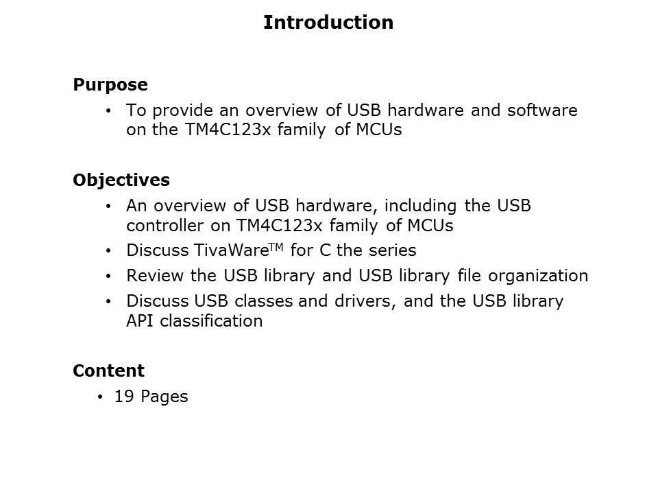 Tiva C Series TM4C123x USB Slide 1